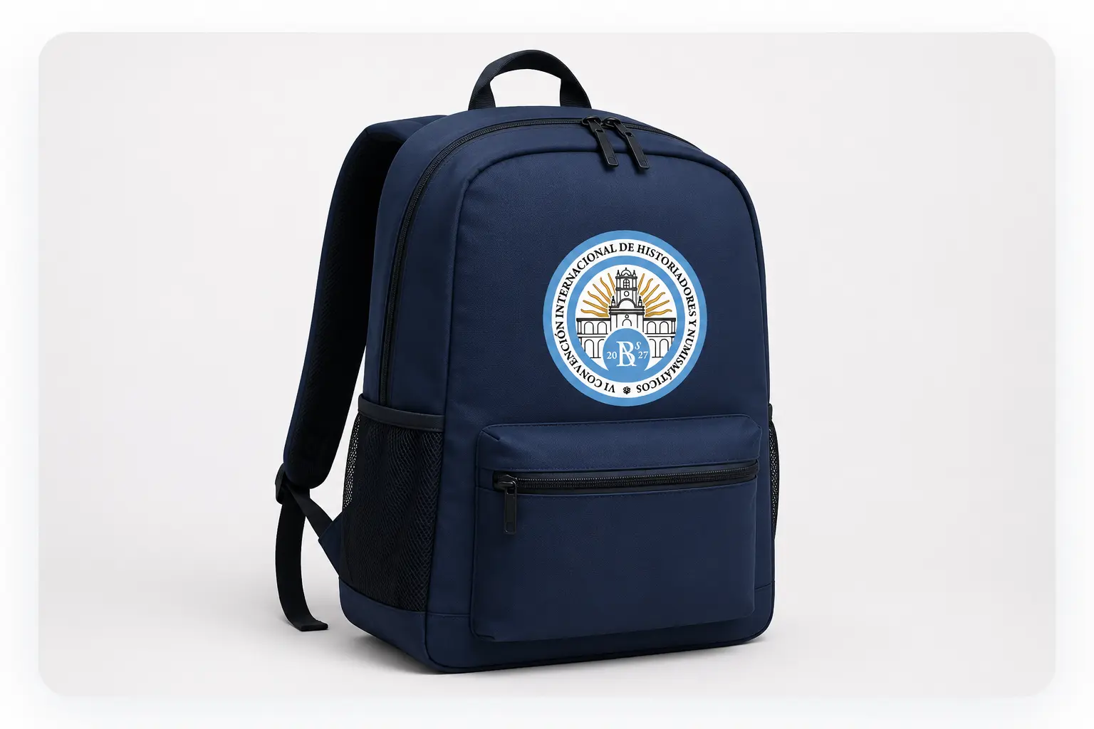 Mochila con logo del evento BA 2027